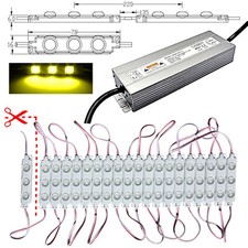 100x LED Module Supply - 230V/12V Warm White 1,5W Light Advertising Lighting