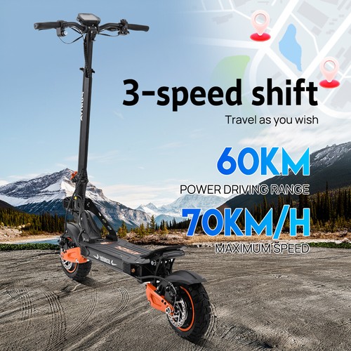 2000W Electric Scooter 70KM/H 60KM Foldable Portable Adult Off Road E-Bike - Picture 10 of 23