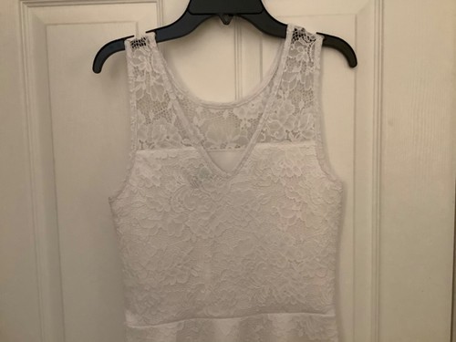 AQUA Bloomingdale’s Girls Dress, White, Size XL - Picture 5 of 8