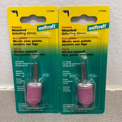 Wolfcraft 2174 3/4'' D X 1-1/8'' L Vitrified Aluminum Oxide Grinding Point 2 pack
