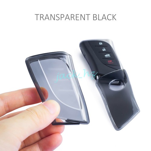 For Lexus ES NX RX UX LC LX LS Black Transparent Key Fob Case Cover Accessories - Picture 5 of 8