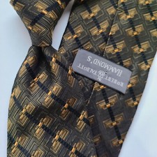 6A) ROBERT TALBOTT BEST OF CLASS GEOMETRIC 100% SILK TIE MADE IN USA