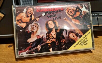Used Vintage Scorpions World Wide Live Cassette Tape Spot Tested  