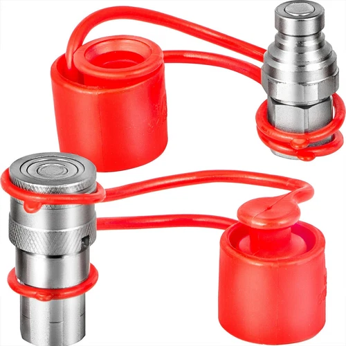 2Set 1/2" Skid Steer Bobcat Flat Face Hydraulic Quick Connect Coupler / Coupling - Bild 5 von 8