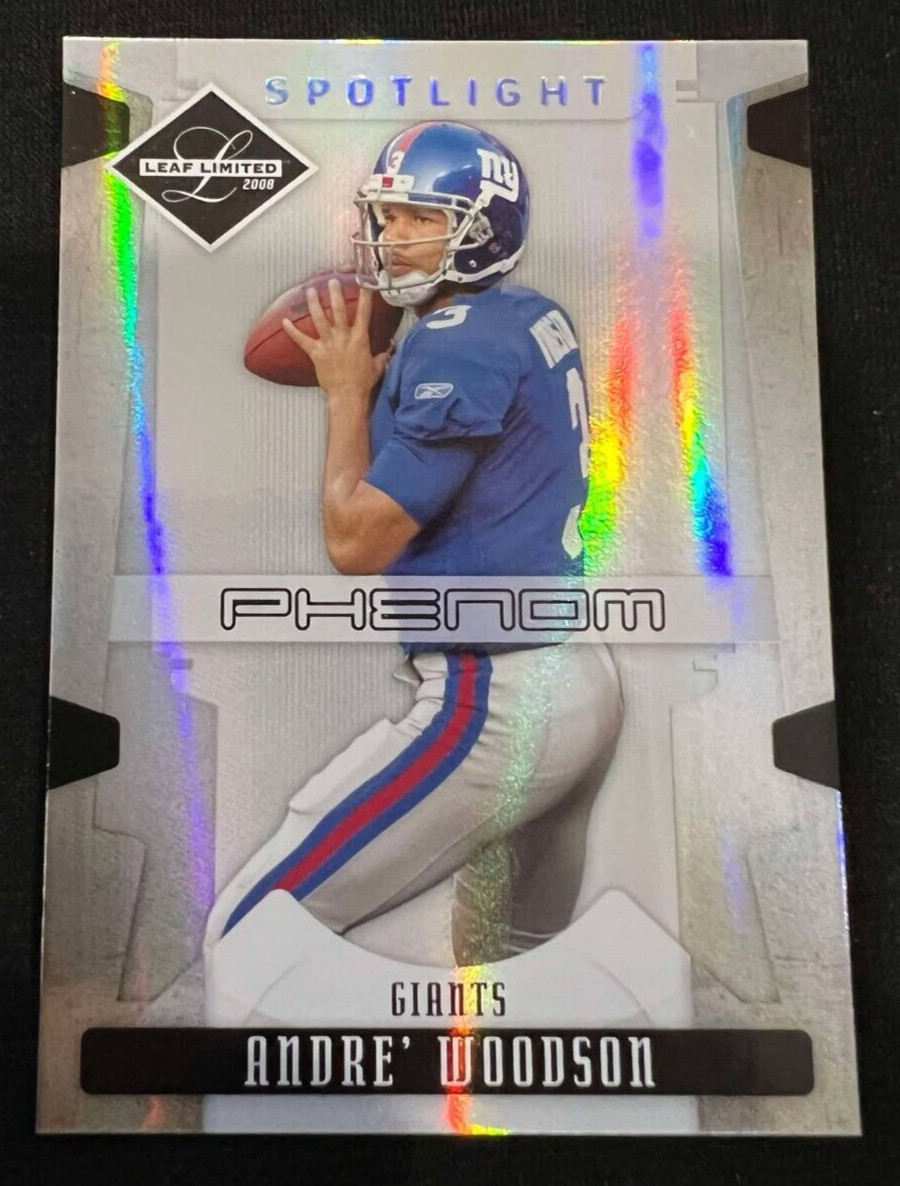 ANDRE' WOODSON 2008 Leaf Limited Phenom #205 Spotlight Silver Rookie RC #54/99