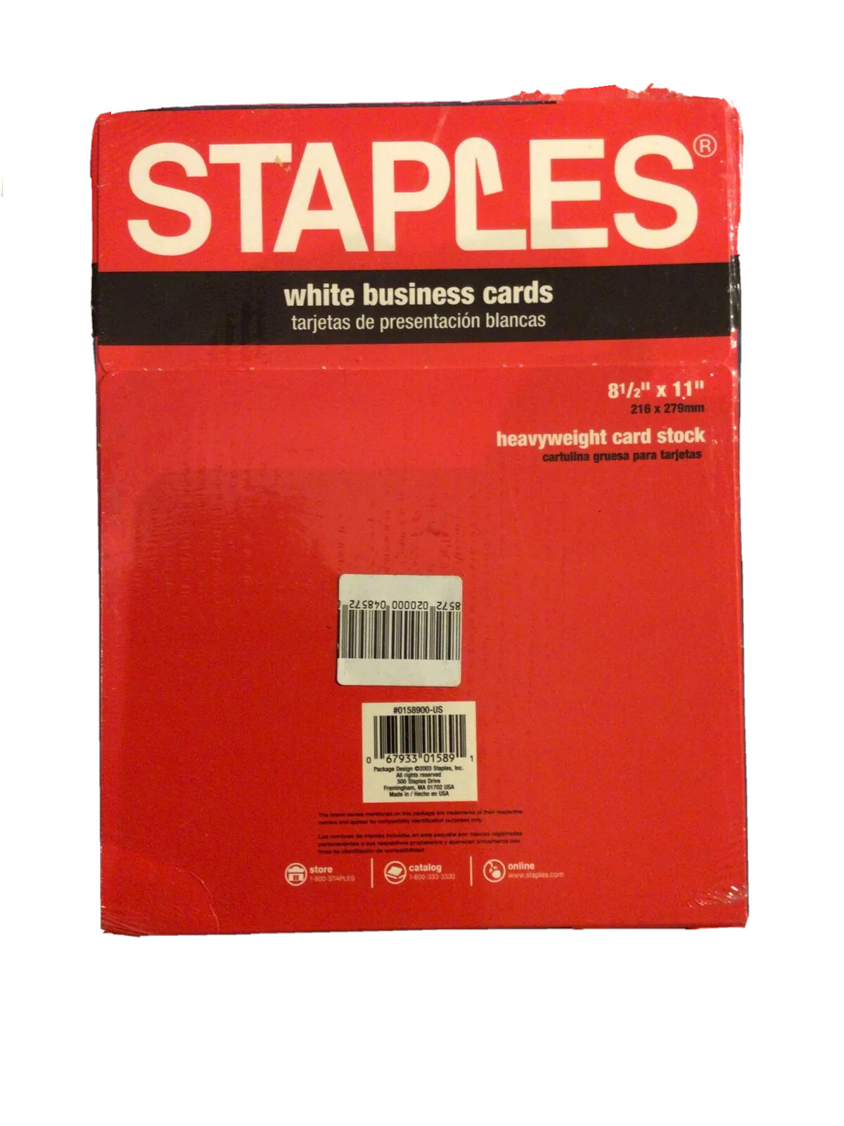 Staples White business cards 750 Cards 2 X 3 1/2 Blank | eBay