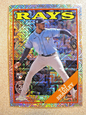 2023 TOPPS CHROME MOJO T88CU-16 TAJ BRADLEY 1988 35th ANNIVERSARY RAYS ROOKIE
