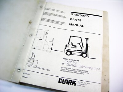 C365 Lift Module CLARK C365 CP365 Forklift Lift Truck Fork Lift Parts Manual Book ...