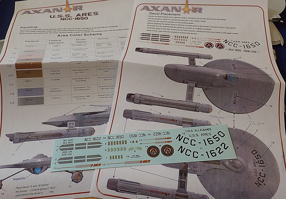 Axanar USS Ares resin 1/1000 Model Kit w/ Patches Star Trek Prelude to Axanar - Image 3 of 4
