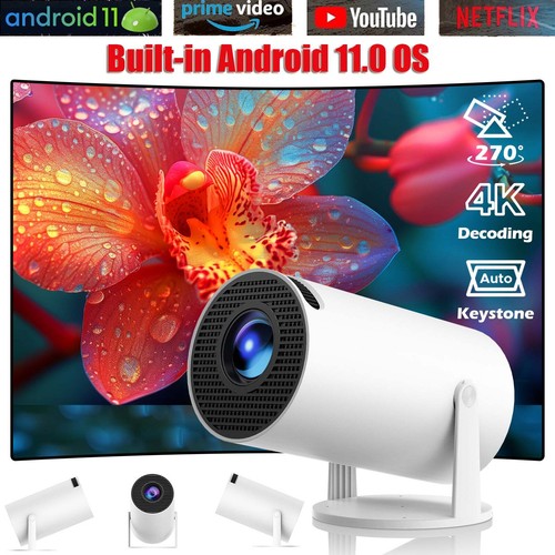 Portable 5G WiFi Mini Smart Projector Android Projector HDMI Home Video Theater