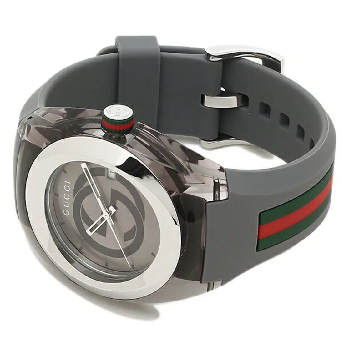 Gucci Sync XXL Men's Gray Dial Rubber Band Watch - YA137109 | eBay