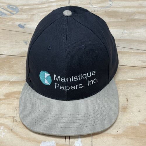 Manistique Papers Inc Cap Hat Black Strap Back Engineering - Imagen 1 de 8