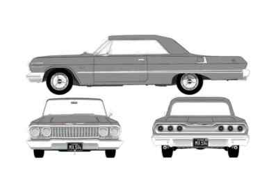 A4 Photo Blueprint Chevrolet Impala SS 2 Door Hardtop Coupe