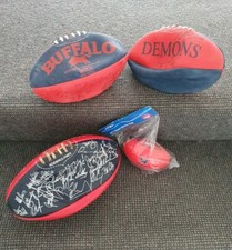 🔶️SIGNED 1992 MELBOURNE DEMONS SIGNED SHERRIN FOOTBALL AFL FAULKNER BUFFALO x4