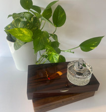 Magnifique briquet de table en crystal signé Saint Louis