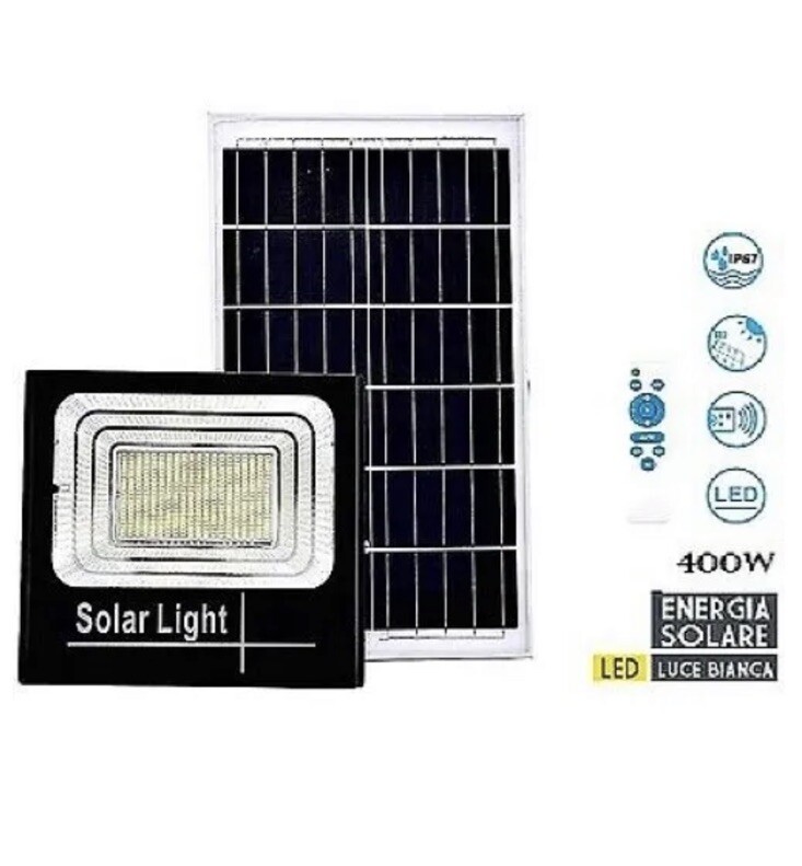 Faro Energia Solare Royal RL.X-400W: Luce 6500K IP67 per Esterni