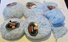 4 Skeins Shade 329 acrylic wool blend Yarn skein w knitted piece, COPLEY FINES