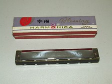 Vintage 1960's Blessing Harmonica 6" with Original Box , NOS Unused