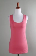 JEAN-PIERRE KLIFA Paris NWT $62 Coral Smooth Stretch Casual Tank Top Size XS