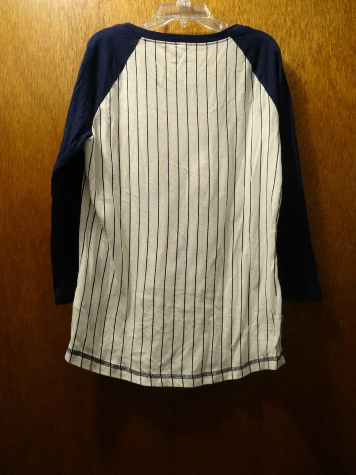 Camiseta manga 3/4 NY Yankees azul marino/blanco para niñas mercancía genuina MLB Foto 3 de 3
