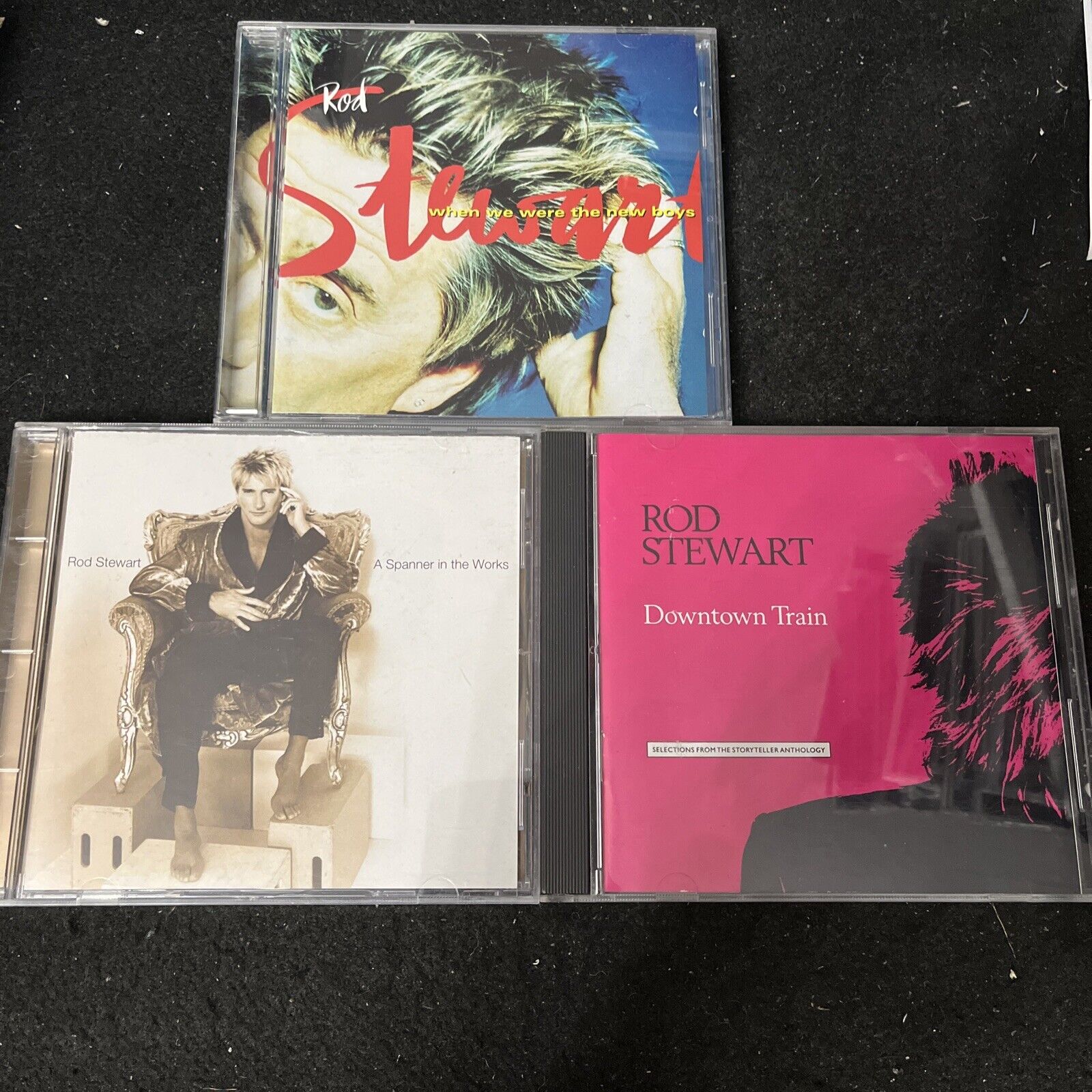 Rod Stewart CD Lot: Downtown Train, A Spanned In The Works, When We… New Boys