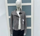 Rare & Gorgeous Rick Owens SS15 Skinny Fit Suede Leather Dark Dust Geo Jacket