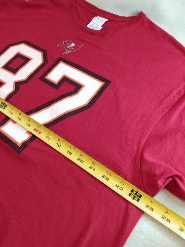 T-shirt Tampa Bay Buccaneers uomo XX grande rossa #87 Gronkowski NFL abbigliamento squadra - Foto 8 di 9