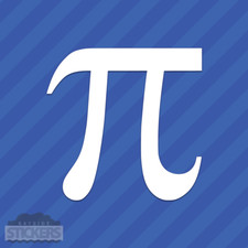Pi Symbol Vinyl Decal Sticker Math 3.14