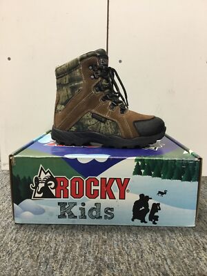 New Kids Rocky 3710 800G Brown/Camo Hunting Boots Size Medium