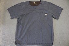 Carhartt Scrub Top Men Medium One Pockets V-Neck Short Sleeve Pullover