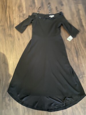 Calvin Klein Off-The-Shoulder High-Low A-Line Dress $199 Size 4 # 12A 781  New | eBay