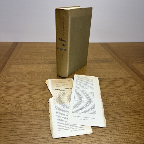 RAT UND ZUSTIMMUNG VON ALLEN DRURY DOUBLEDAY 1959 ERSTE AUSGABE