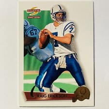 1995 Summit Ground Zero Indianapolis Colts Football Card #62 Craig Erickson Tc4
