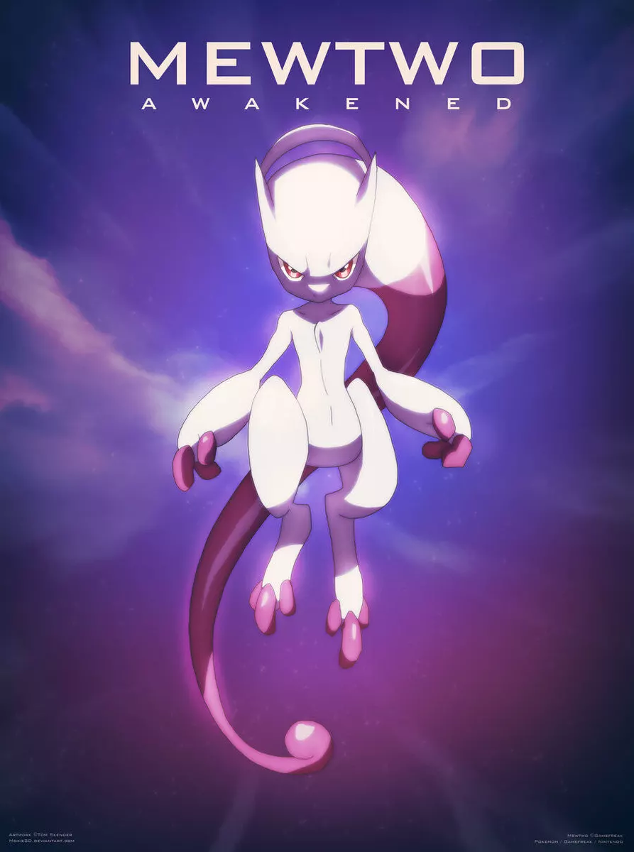 Ball Mewtwo Legendary Pokemon Evolution Anime Print Poster Wall Art Picture  A4 +