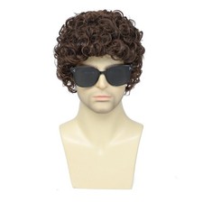 Mens Short Afro Curly Wig for Male,70s 80s Disco Guy Rocker Halloween Cosplay...