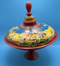Vintage Western Germany Tin BIG Spinning Top Retro Old Tin Toy kids