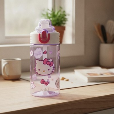 Sanrio Hello Kitty Sage 16oz Leak-Proof Straw Kids Water Bottle | BPA Free, D...