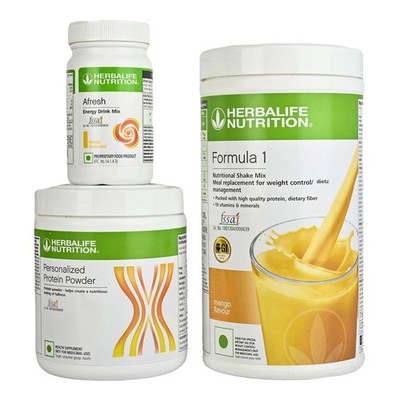 Herbalife Formula 1 Shake 500gm + Protein Powder 200gm+ Afresh COMBO SET