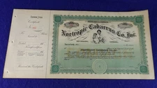 Rare 1910 New Orleans Black Americana Stock Certificate Woman Baby Cotton Field