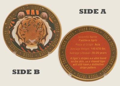 Tiger Facts Panthera Tigris Wildlife Collectible Challenge Coin  1#15