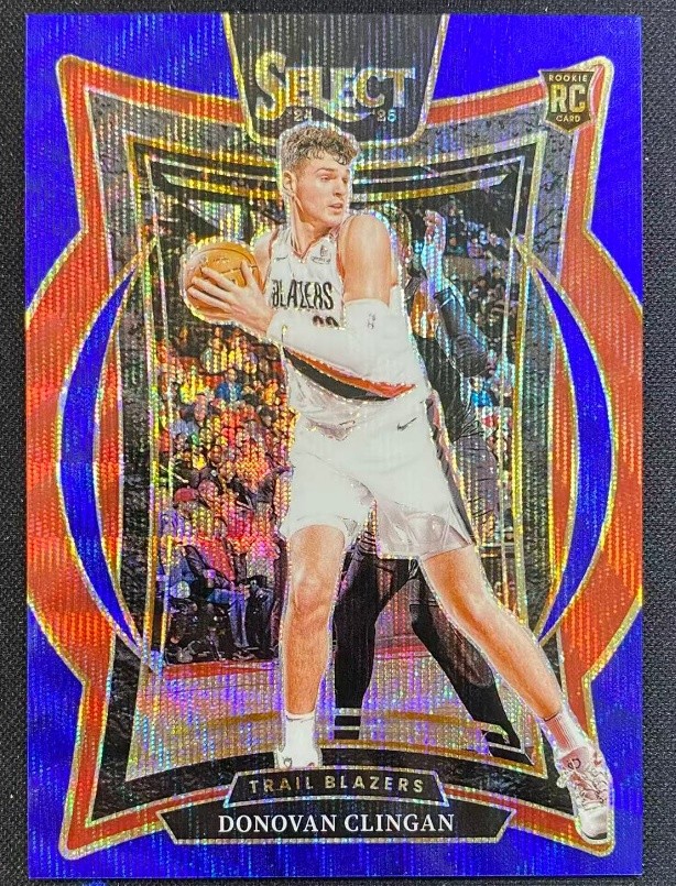 Donovan Clingan 2024-25 Panini Select Concourse Blue Wave Prizm 16/75 RC #69