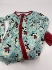 Little Sleepies Mickey Winter Wonderland Zippy Size 2T Disney Bamboo