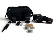 CANON EOS REBEL T1i 500D 15.1MP DSLR CAMERA/LENS/SD CARDS/2 BATTERIES TESTED