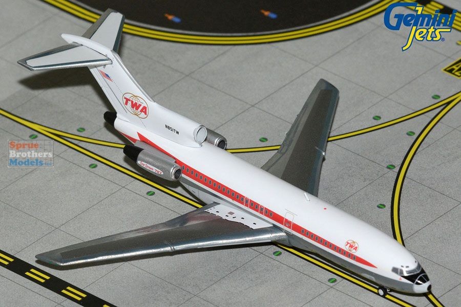 GEMGJ2353 1:400 Gemini Jets TWA B727-100 Reg #N851TW (pre-painted