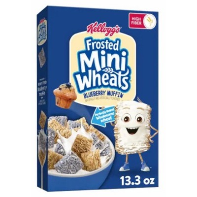 5x Kellogg's Frosted Mini Wheats Bites Blueberry Muffin Cereal Bulk Pack 13.3oz