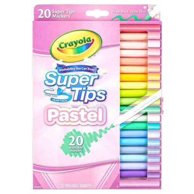 Crayola SuperTips Pastell Abwaschbare Marker 20er Pack Farbstifte Alter 3+
