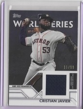 2023 Topps World Champion Relics #WCRCJ Cristian Javier    11/99