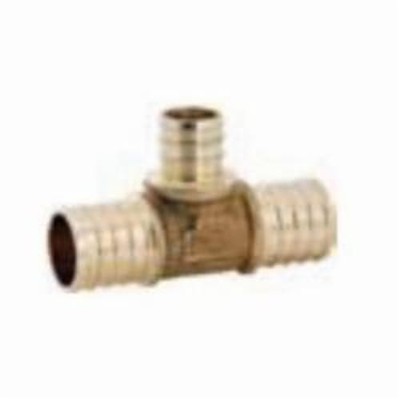 Matco-Norca R1488 Reducing Tee 3/4'' x 3/4'' x 1'' Brass PEX Barb