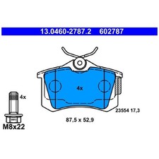 Satz Bremsbeläge Bremsklötze hinten für Audi TT 8N3 | 24567272