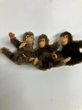 THREE1965 MINATURE STEIFF 5311,03 JOCKO MONKEY 11cm 4 1/2" 1 NO ID 2 button foot